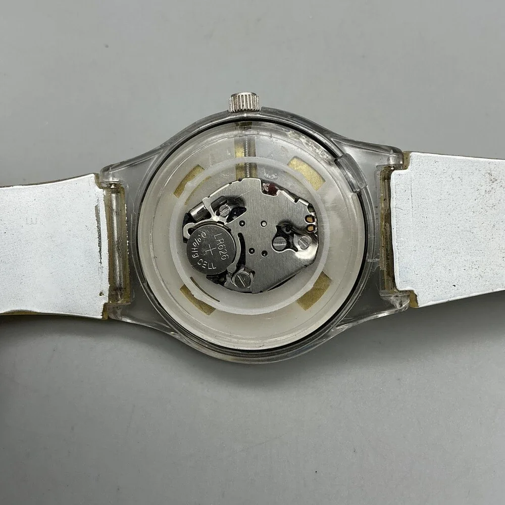 Vintage Citibank Millennium 2000 Mens Watch 34mm White Band New Battery